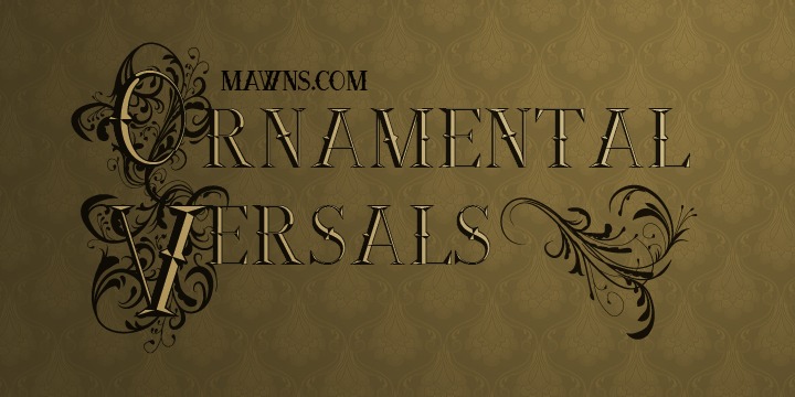 Пример шрифта Ornamental Versals #1